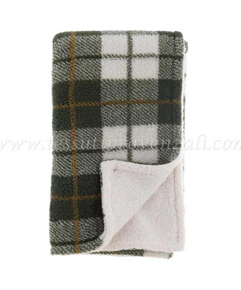 Plaid Sherpa stampato 420 gsm A36615 - Blanc Mariclò